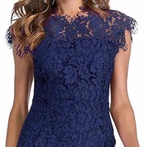 💕Sleeveless Floral Lace Cocktail Mini Dress💕